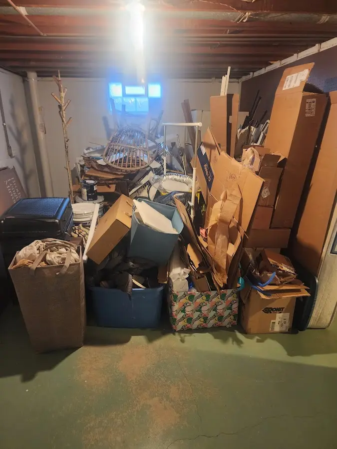 Roll-off dumpster container at job site for 20 Yard Dumpster Rental in Bellevue